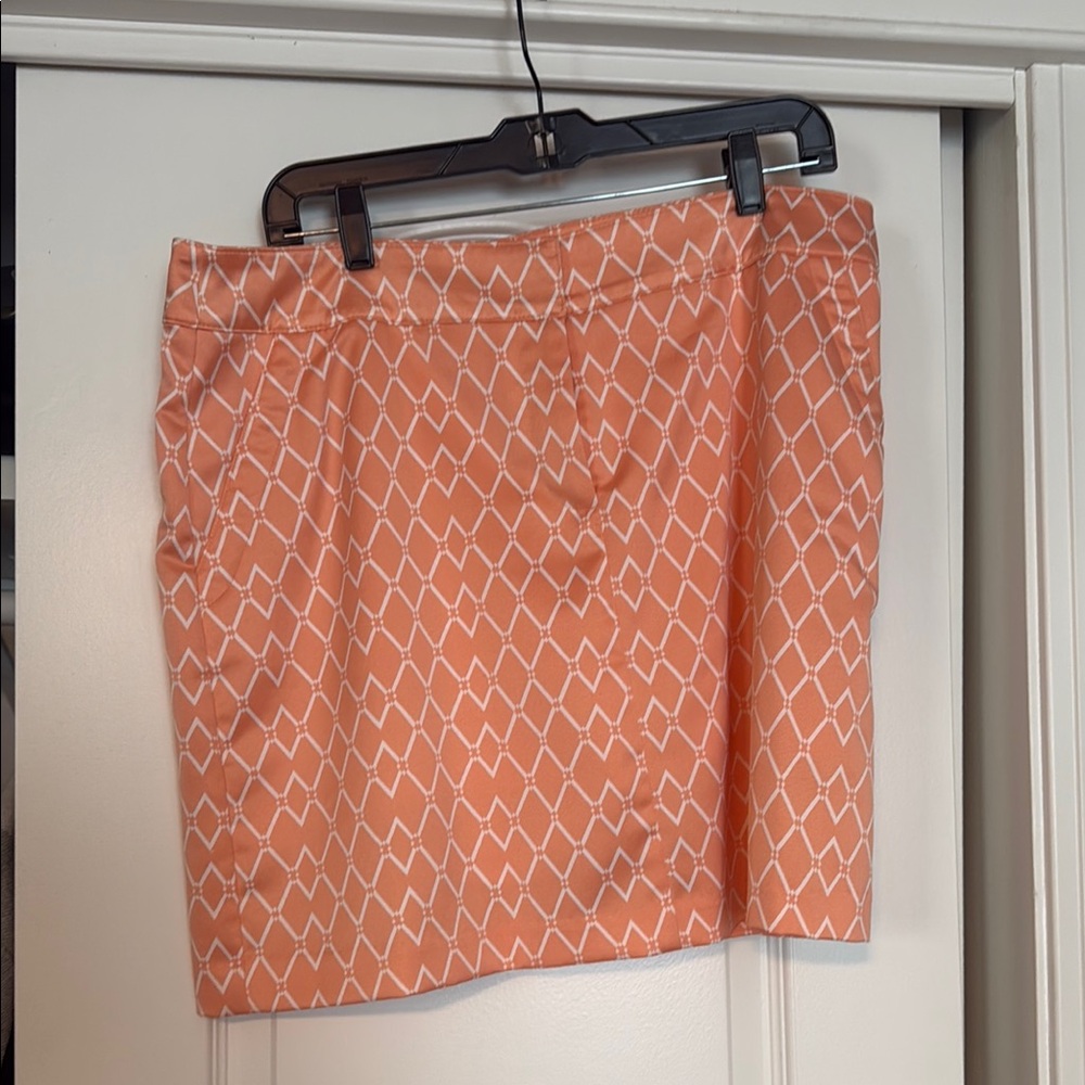 Stylish Orange Patterned Skirt
